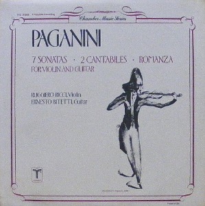 PAGANINI - 7 Sonatas, 2 Cantabiles, Romanza for Violin and Guitar - Ruggiero Ricci, Ernesto Bitetti