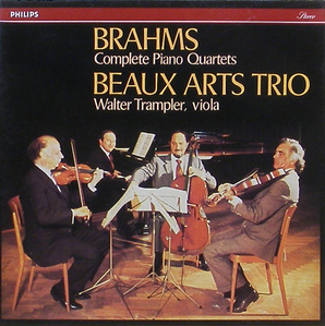 BRAHMS - Complete Piano Quartets - Beaux Arts Trio, Walter Trampler