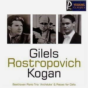 BEETHOVEN - Archduke Trio / Cello Pieces / Rostropovich, Gilels, Kogan