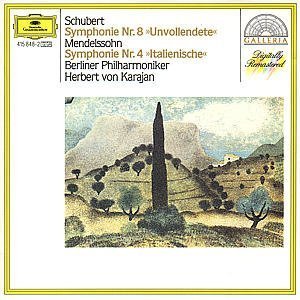 SCHUBERT - Symphony No.8 &#039;Unfinished&#039; / MENDELSSOHN - Symphony No.4 &#039;Italian&#039; / Berlin Philharmonic, Karajan