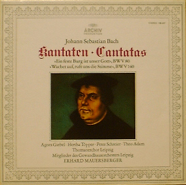 BACH - Cantata BWV 80, BWV 140 - Erhard Mauersberger [미개봉]
