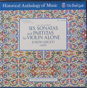 BACH - 6 Sonatas and Partitas for Solo Violin - Joseph Szigeti