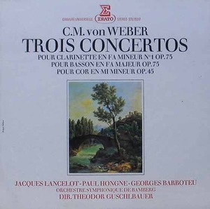 WEBER - Clarinet Concerto, Bassoon Concerto, Concertino for Horn - Lancelot, Hogne, Barboteu [미개봉]